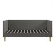 DHP Franklin Mid-Century Upholstered Daybed Twin Size in Grey Linen