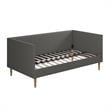 DHP Franklin Mid-Century Upholstered Daybed Twin Size in Grey Linen