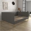 DHP Franklin Mid Century Upholstered Daybed Full Size in Grey Linen