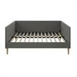 DHP Franklin Mid Century Upholstered Daybed Full Size in Grey Linen