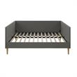 DHP Franklin Mid Century Upholstered Daybed Queen Size in Grey Linen