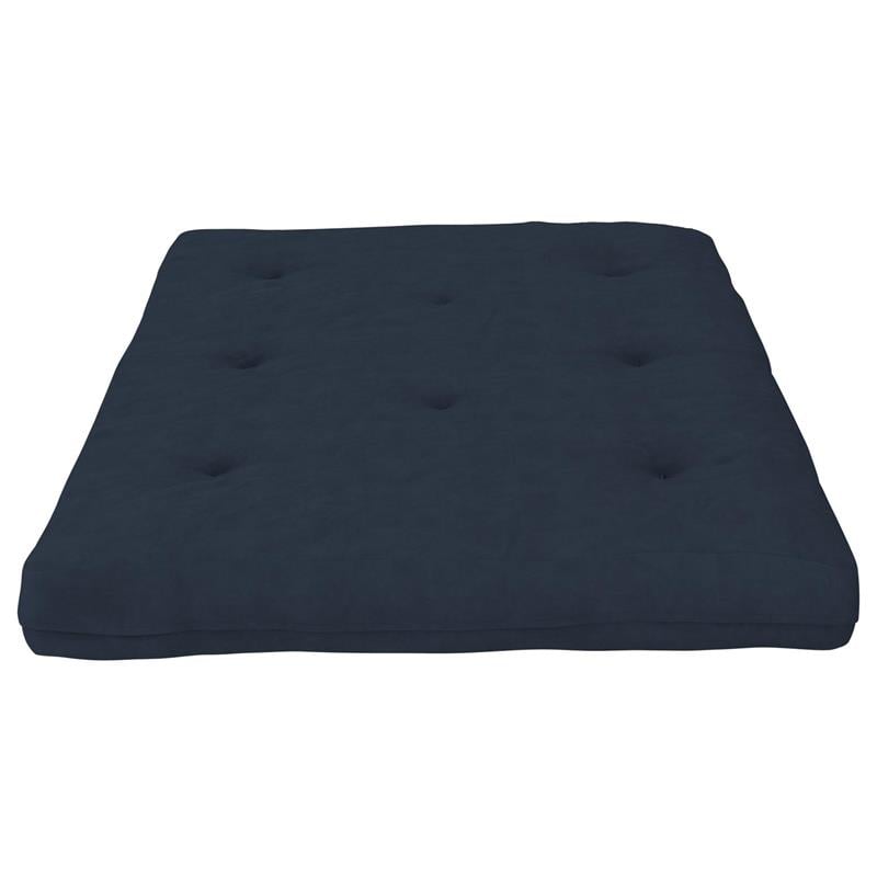 DHP Eve 8 Inch Thermobonded High Density Futon Mattress Full in Blue Microfiber