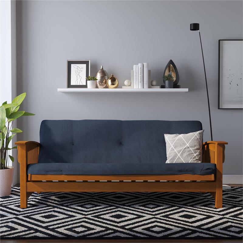 DHP Eve 6 Inch Thermobonded High Density Futon Mattress Full in Blue