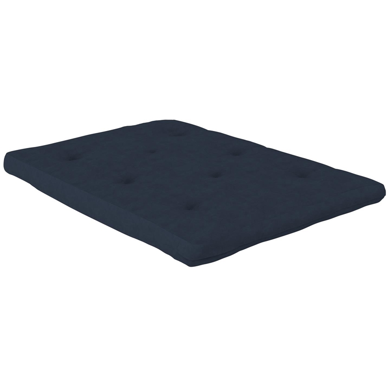 DHP Eve 6 Inch Thermobonded High Density Futon Mattress Full in Blue