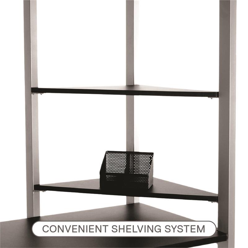 DHP Alana Twin Metal Loft Bed with Desk in Silver