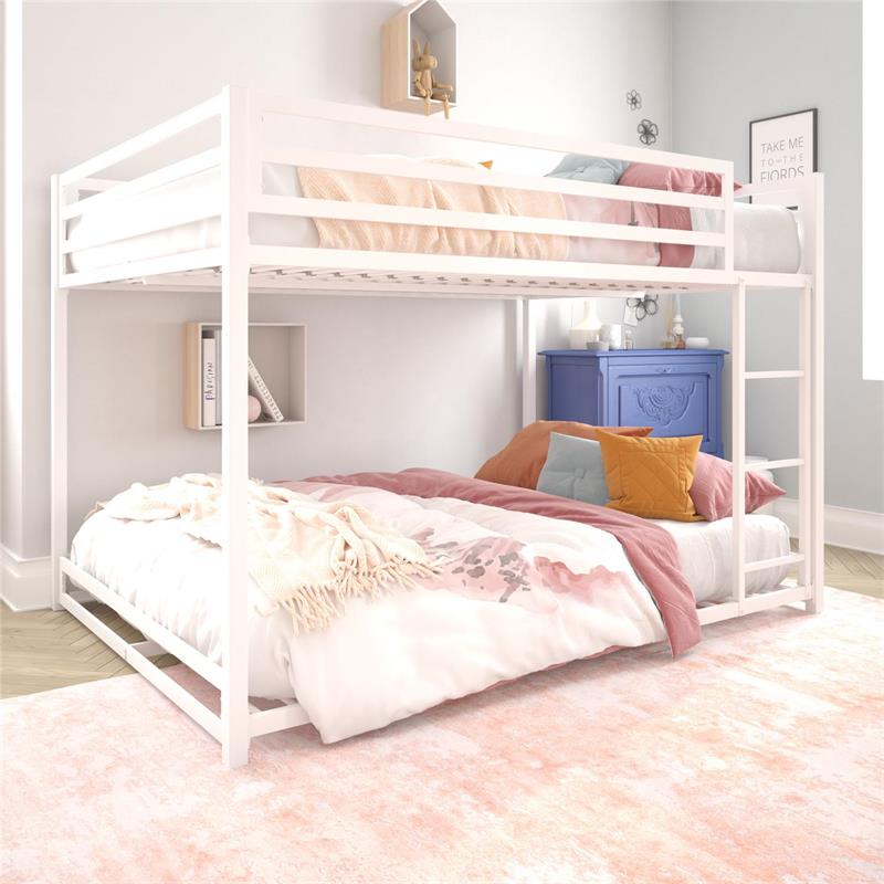 DHP Mabel Metal Full/Full Bunk Bed in White
