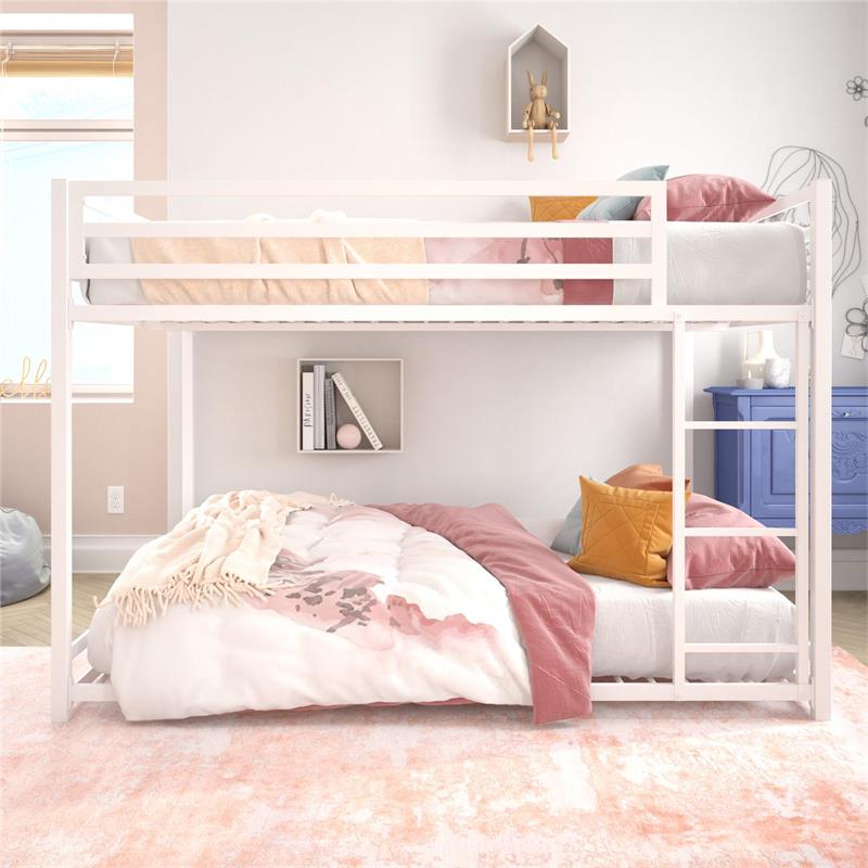 DHP Mabel Metal Full/Full Bunk Bed in White
