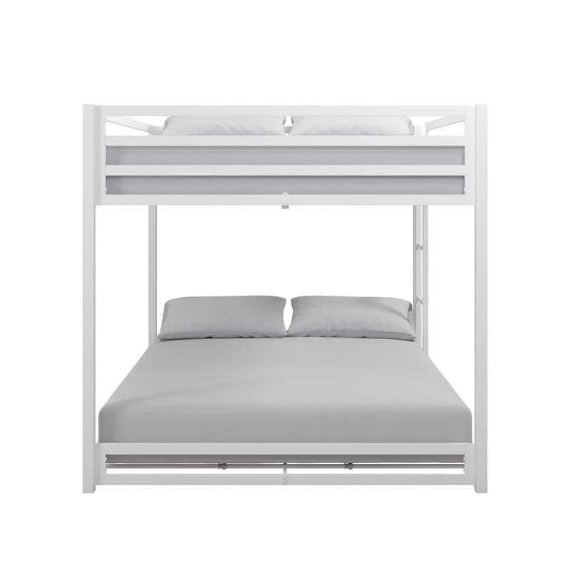 DHP Mabel Metal Full/Full Bunk Bed in White