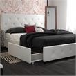 DHP Dean White Faux Leather Upholstered Queen Bed with Storage