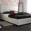 DHP Dean White Faux Leather Upholstered Queen Bed with Storage
