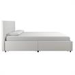 DHP Dean White Faux Leather Upholstered Queen Bed with Storage