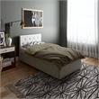 DHP Dean White Faux Leather Upholstered Twin Bed with Storage
