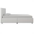 DHP Dean White Faux Leather Upholstered Twin Bed with Storage