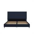 DHP Mathias Upholstered Bed with USB Dual Port Queen in Navy Linen