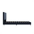 DHP Mathias Upholstered Bed with USB Dual Port Queen in Navy Linen