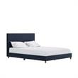 DHP Mathias Upholstered Bed with USB Dual Port Queen in Navy Linen