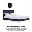 DHP Mathias Upholstered Bed with USB Dual Port Queen in Navy Linen