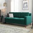 DHP Brynn 3 Seater Sofa in Green Velvet