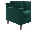 DHP Brynn 3 Seater Sofa in Green Velvet