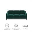 DHP Brynn 3 Seater Sofa in Green Velvet
