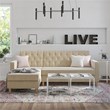 CosmoLiving by Cosmopolitan Liberty Reversible Sectional/Futon in Ivory Velvet