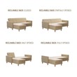 CosmoLiving by Cosmopolitan Liberty Reversible Sectional/Futon in Ivory Velvet
