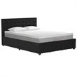 CosmoLiving by Cosmopolitan Elizabeth Upholstered Bed Queen in Black Velvet