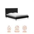 CosmoLiving by Cosmopolitan Audrey Upholstered Bed King in Black Velvet