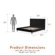 CosmoLiving by Cosmopolitan Audrey Upholstered Bed King in Black Velvet
