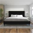 CosmoLiving by Cosmopolitan Audrey Upholstered Bed King in Black Velvet