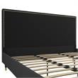 CosmoLiving by Cosmopolitan Audrey Upholstered Bed King in Black Velvet