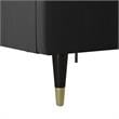 CosmoLiving by Cosmopolitan Audrey Upholstered Bed King in Black Velvet
