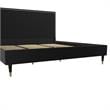 CosmoLiving by Cosmopolitan Audrey Upholstered Bed King in Black Velvet