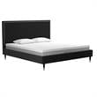 CosmoLiving by Cosmopolitan Audrey Upholstered Bed King in Black Velvet