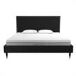 CosmoLiving by Cosmopolitan Audrey Upholstered Bed King in Black Velvet