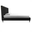 CosmoLiving by Cosmopolitan Audrey Upholstered Bed King in Black Velvet