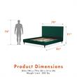 CosmoLiving by Cosmopolitan Audrey Upholstered Bed King in Emerald Green Velvet