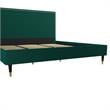 CosmoLiving by Cosmopolitan Audrey Upholstered Bed King in Emerald Green Velvet