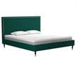 CosmoLiving by Cosmopolitan Audrey Upholstered Bed King in Emerald Green Velvet