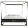 CosmoLiving Celeste Canopy Metal Bed King Size Frame in Black/Gold