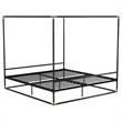 CosmoLiving Celeste Canopy Metal Bed King Size Frame in Black/Gold