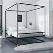 CosmoLiving Celeste Canopy Metal Bed Queen Size Frame in Black/Gold