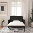 CosmoLiving Celeste Canopy Metal Bed Queen Size Frame in Black/Gold