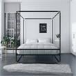 CosmoLiving Celeste Canopy Metal Bed Queen Size Frame in Black/Gold