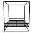CosmoLiving Celeste Canopy Metal Bed Queen Size Frame in Black/Gold