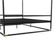 CosmoLiving Celeste Canopy Metal Bed Queen Size Frame in Black/Gold