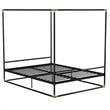 CosmoLiving Celeste Canopy Metal Bed Queen Size Frame in Black/Gold