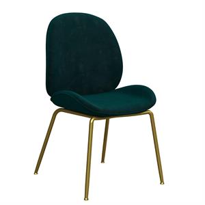 cosmoliving by cosmopolitan astor upholstered dining chair in green velvet