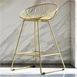CosmoLiving by Cosmopolitan Ellis Wire Counter Stool in Brass