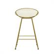 CosmoLiving by Cosmopolitan Ellis Wire Counter Stool in Brass